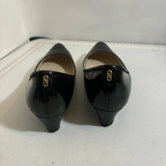 Cole Haan women’s black patent leather wedge heel slip on shoe in size - Picture 5 of 14